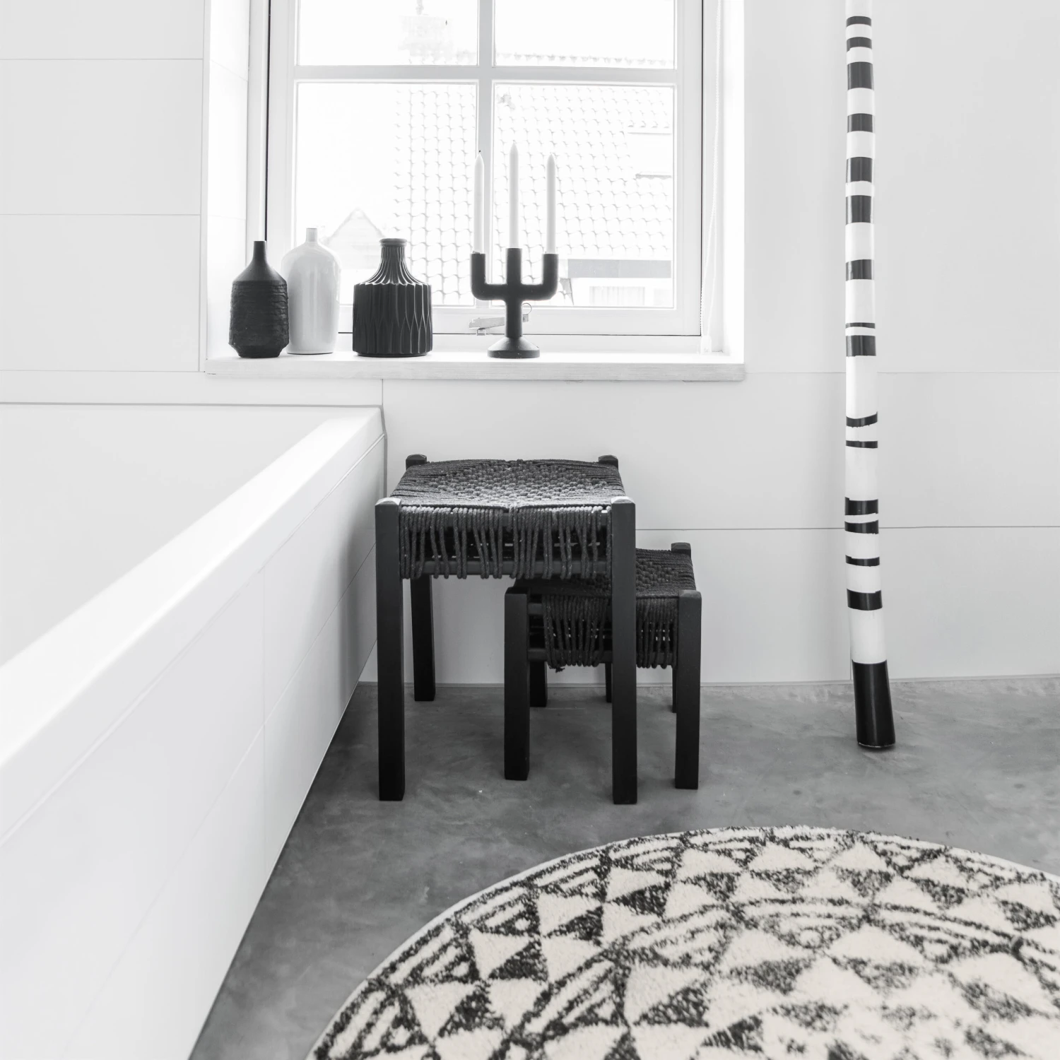 HKliving Badmat Rond 2 HKliving Badmat Rond - Afbeelding 2