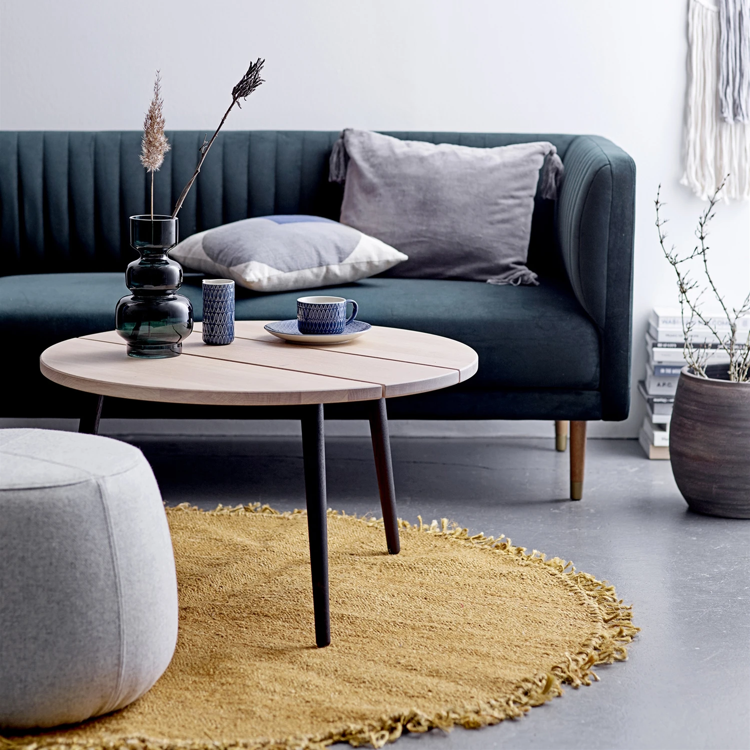 Bloomingville Vloerkleed Jute Ø 150 Cm 2 Bloomingville Vloerkleed Jute Ø 150 Cm - Afbeelding 2