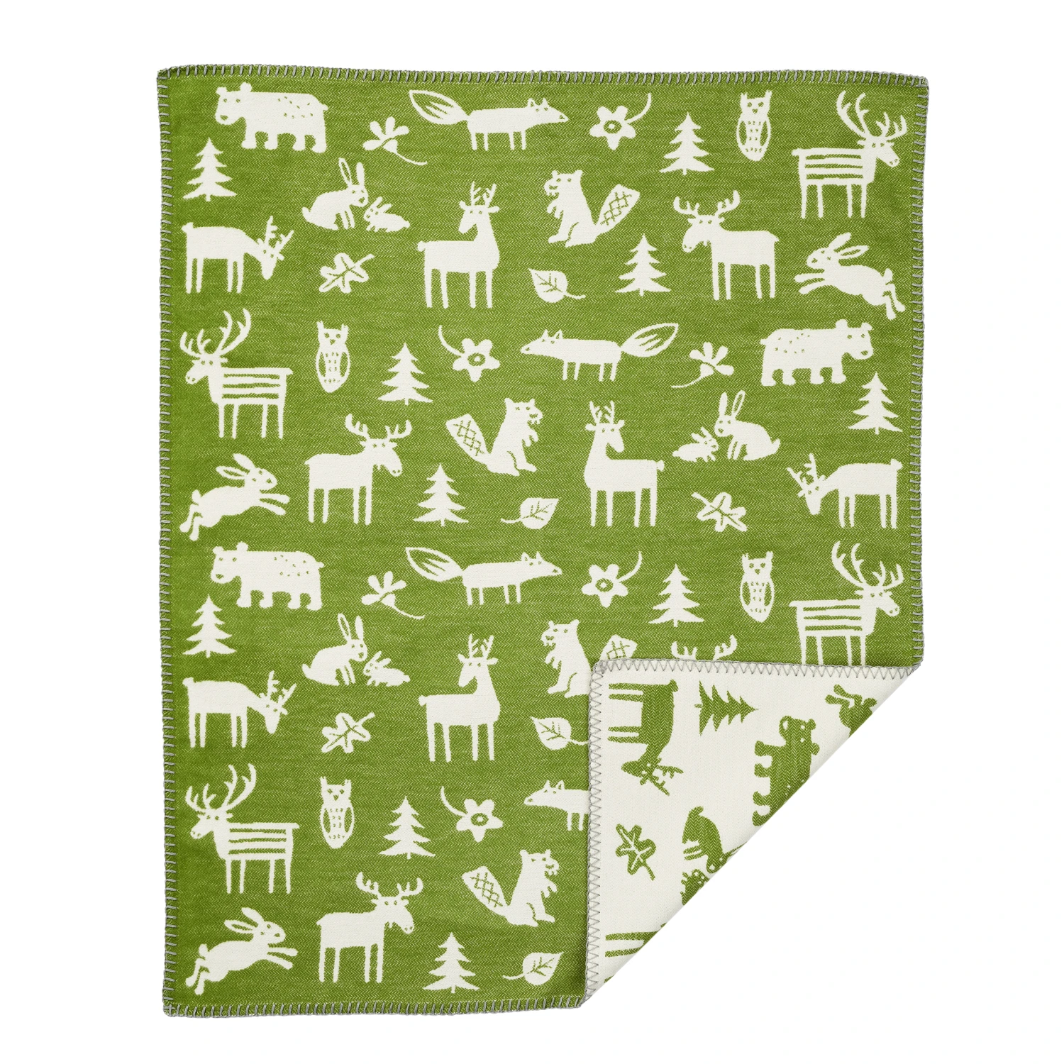 Klippan Yllefabrik Forest Wollen Babydeken Katoen 1 Klippan Yllefabrik Forest Wollen Babydeken Katoen