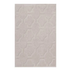 Ovals Oatmeal Wollen Vloerkleed