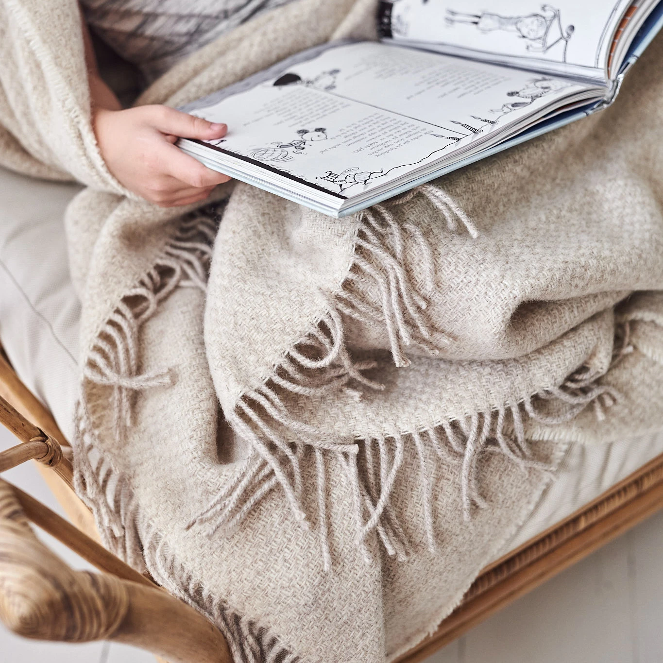 Sandstone Wollen Plaid 130x180 Cm 4 Sandstone Wollen Plaid 130x180 Cm - Afbeelding 4