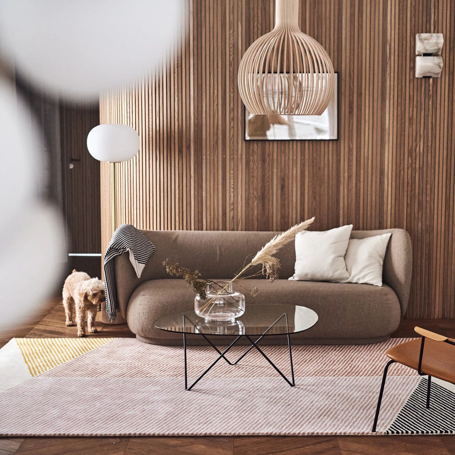 Rectangles Wollen Vloerkleed Roze 7 Rectangles Wollen Vloerkleed Roze - Afbeelding 7