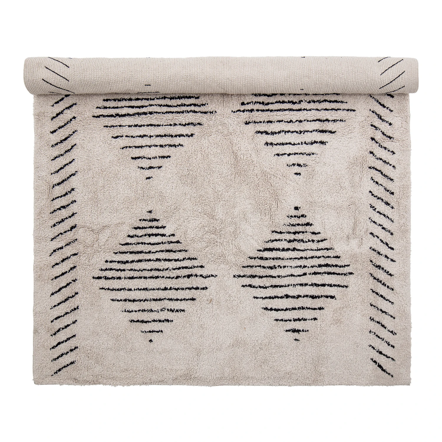 Bloomingville Jegor Gedessineerd Vloerkleed 140x200 Cm 2 Bloomingville Jegor Gedessineerd Vloerkleed 140x200 Cm - Afbeelding 2