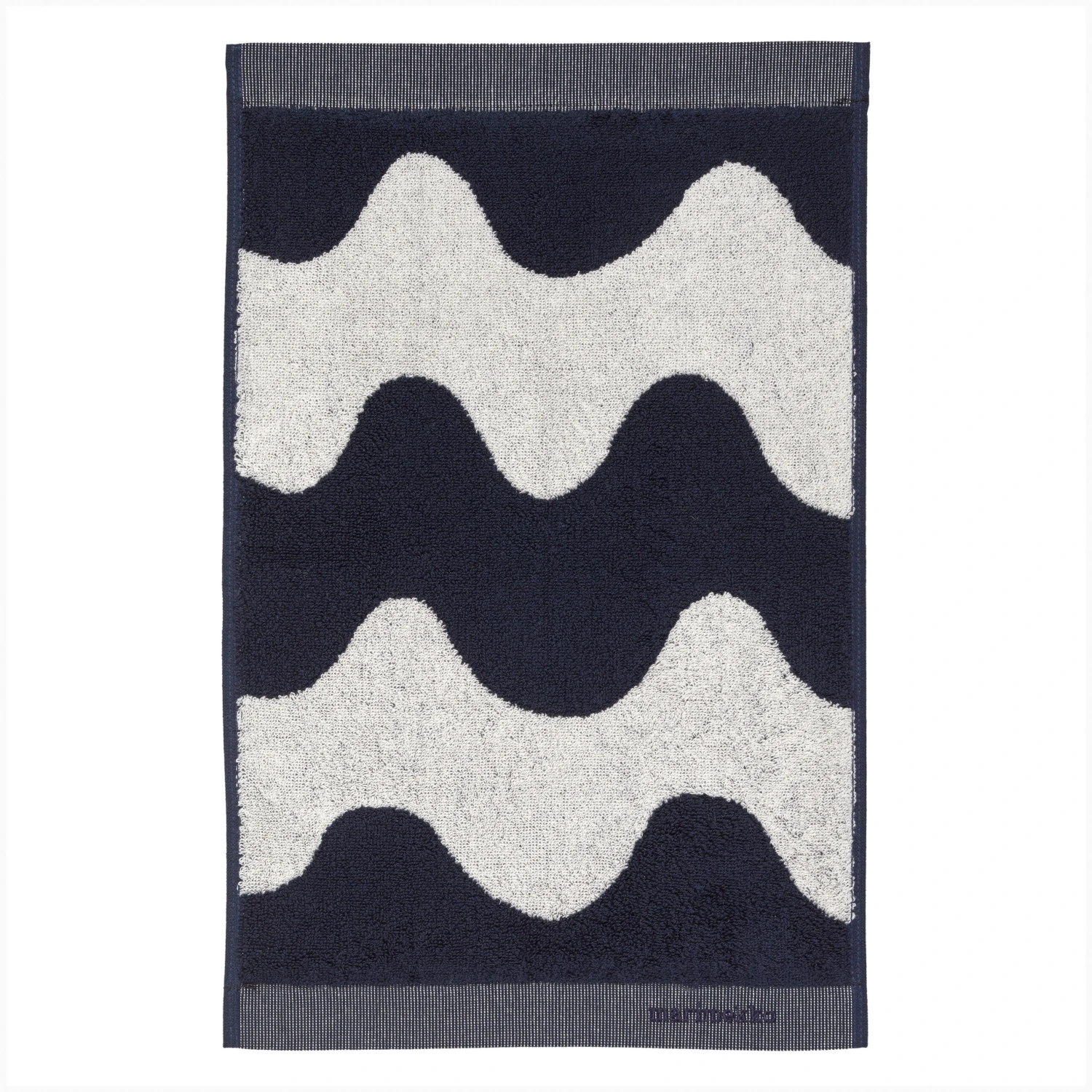 Marimekko Lokki Handdoek Donkerblauw-wit 1 Marimekko Lokki Handdoek Donkerblauw-wit