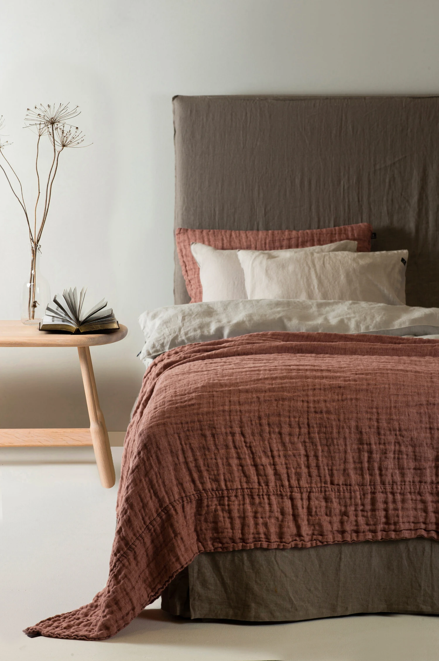 Hannelin Sprei Rust 'n Rose (bruin) 2 Hannelin Sprei Rust 'n Rose (bruin) - Afbeelding 2