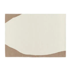Flow Wollen Vloerkleed Wit-beige