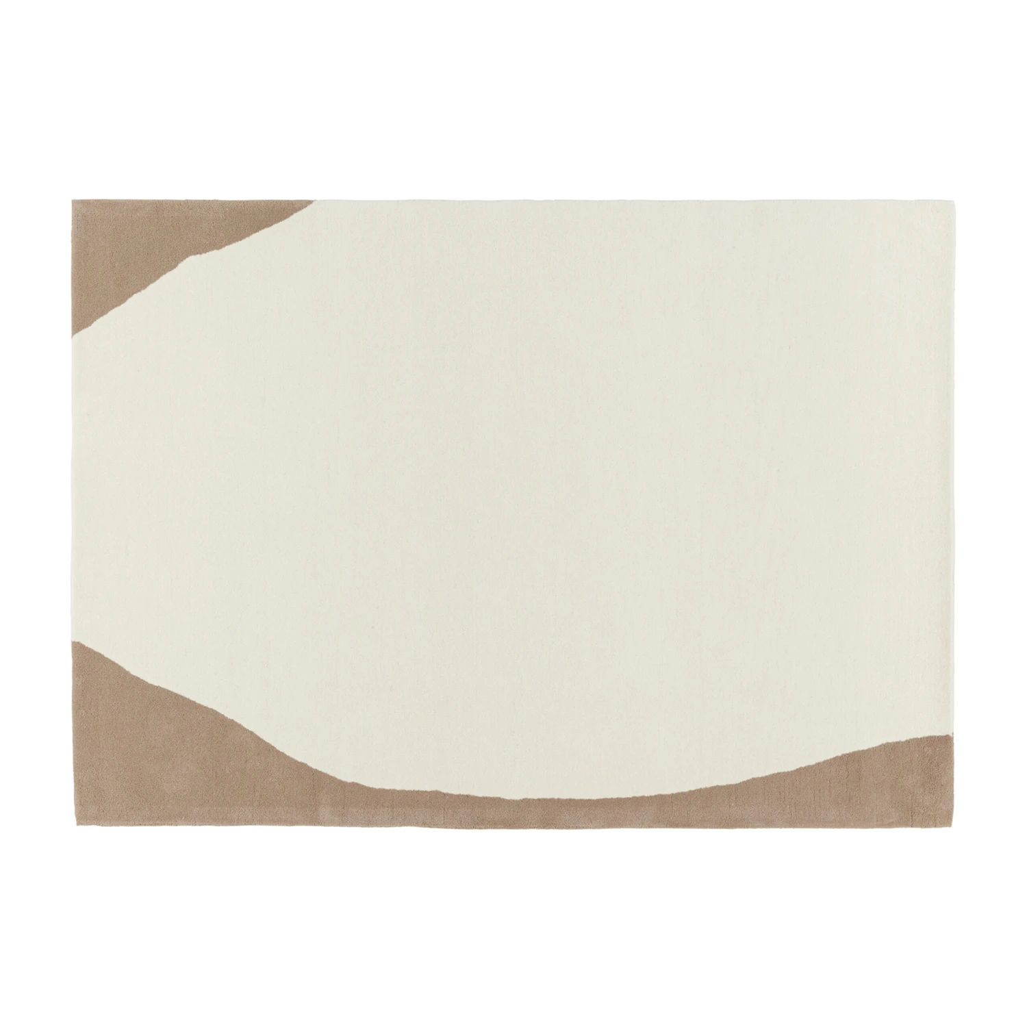 Flow Wollen Vloerkleed Wit-beige 1 Flow Wollen Vloerkleed Wit-beige