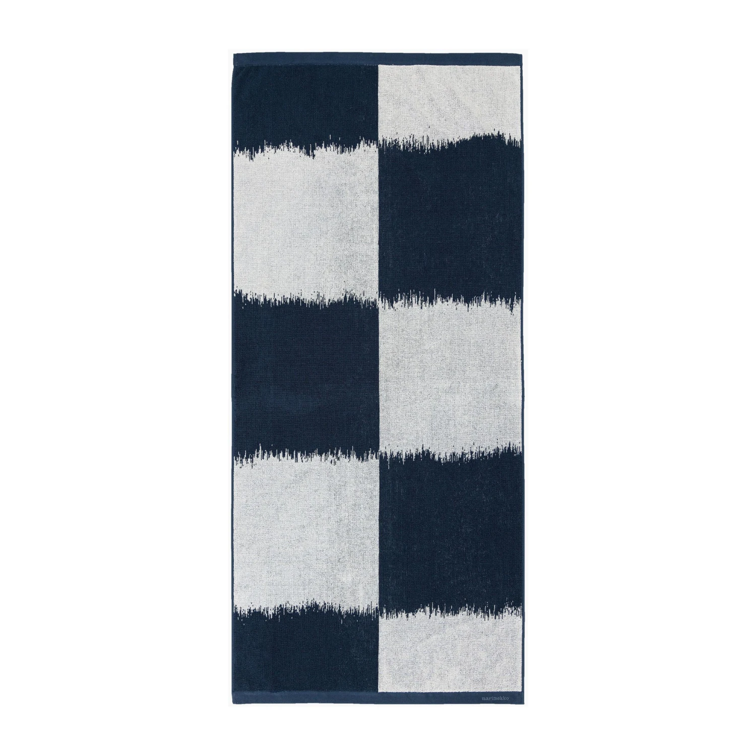 Marimekko Ostjakki Handdoek Dark Blue-off White 1 Marimekko Ostjakki Handdoek Dark Blue-off White