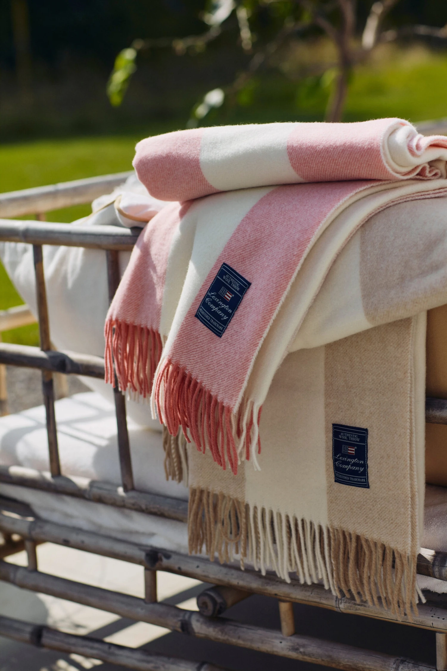 Lexington Block Striped Recycled Wool Plaid 130x170 Cm 4 Lexington Block Striped Recycled Wool Plaid 130x170 Cm - Afbeelding 4