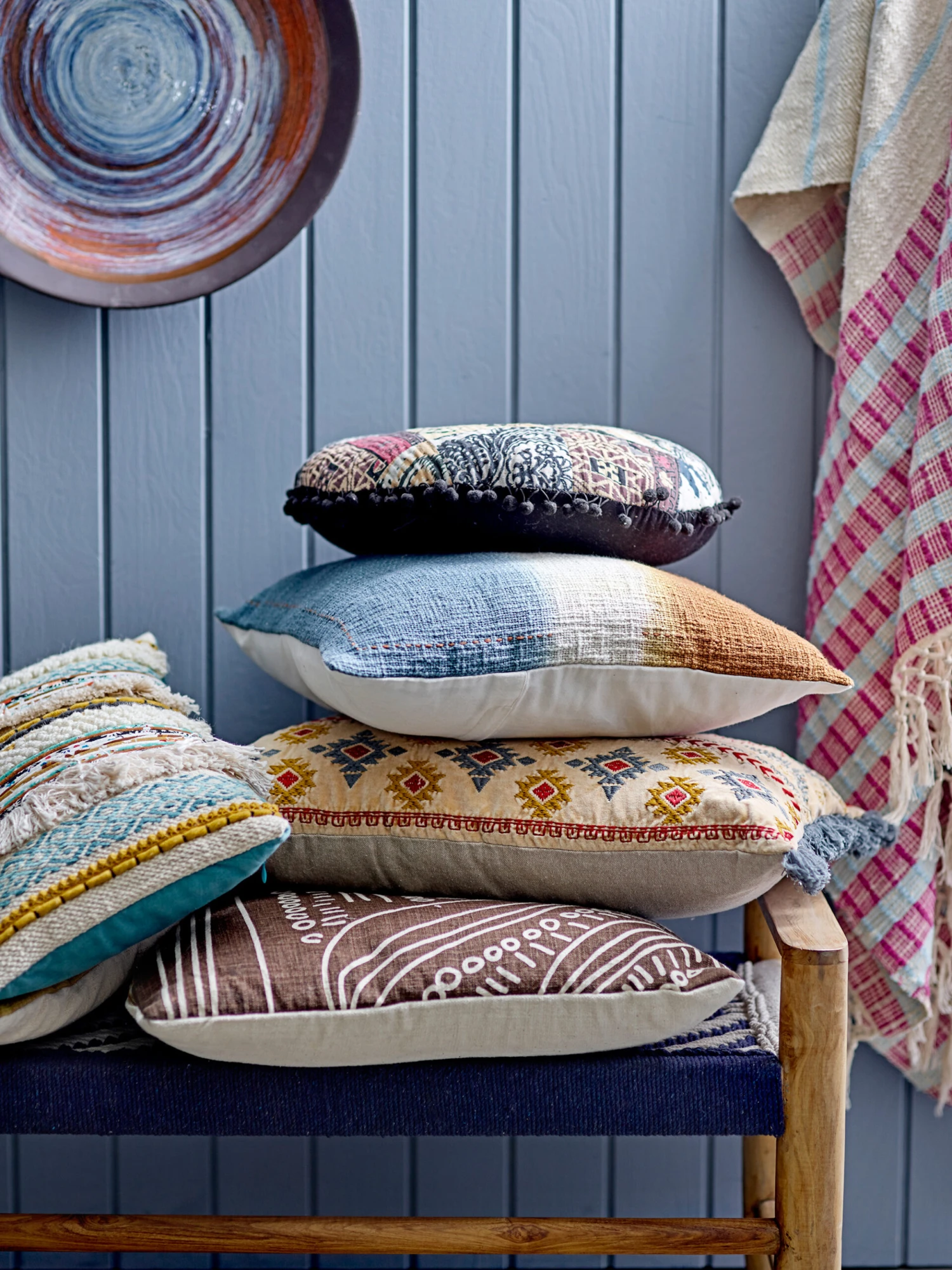 Bloomingville Romir Kussen 45x45 Cm 3 Bloomingville Romir Kussen 45x45 Cm - Afbeelding 3