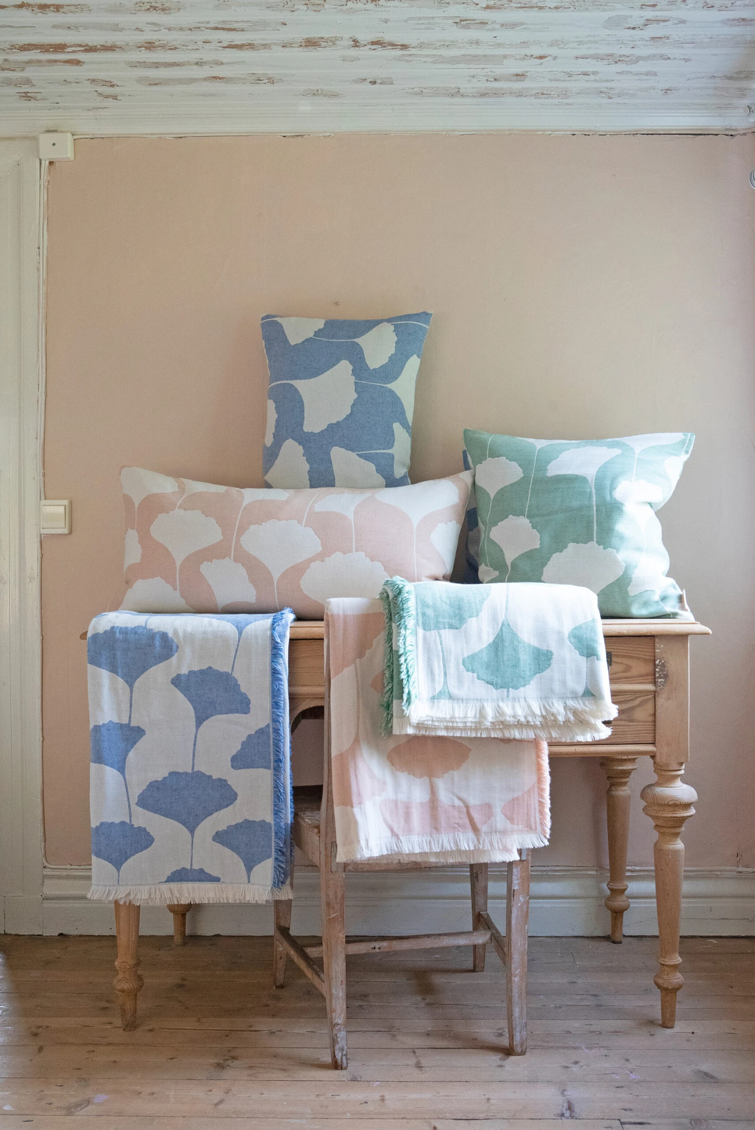 Ginko Katoenen Plaid 130x170 Cm 2 Ginko Katoenen Plaid 130x170 Cm - Afbeelding 2