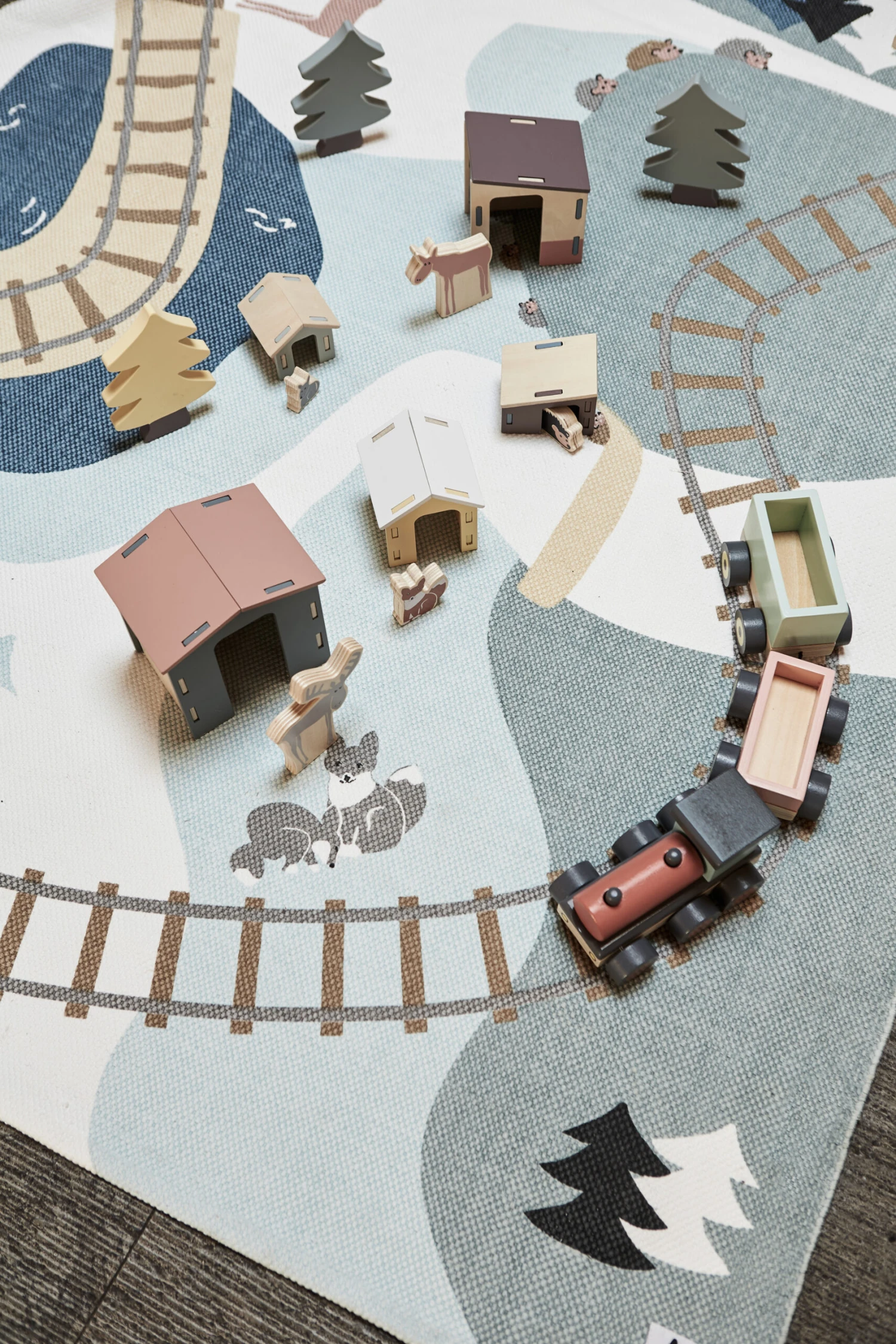 Kid's Concept Edvin Vloerkleed Bos 130x170 Cm 2 Kid's Concept Edvin Vloerkleed Bos 130x170 Cm - Afbeelding 2