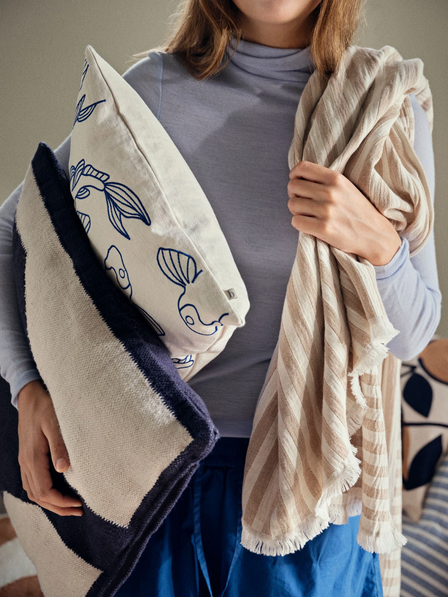 Broste Copenhagen Koi Kussenhoes 50x50 Cm 2 Broste Copenhagen Koi Kussenhoes 50x50 Cm - Afbeelding 2