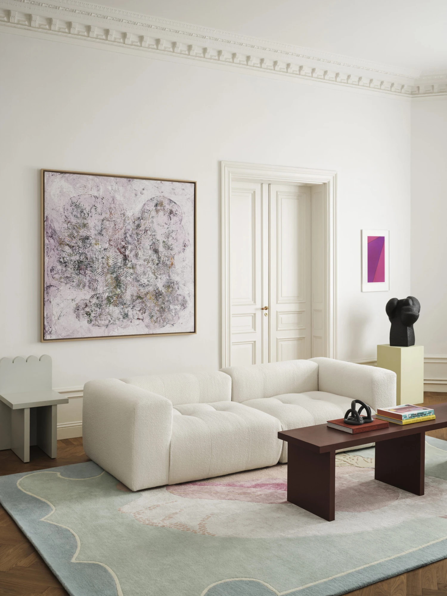 Shell Gedessineerd Wollen Vloerkleed 2 Shell Gedessineerd Wollen Vloerkleed - Afbeelding 2