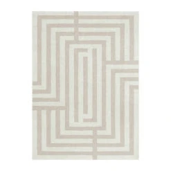 60S Geo Letters Vloerkleed