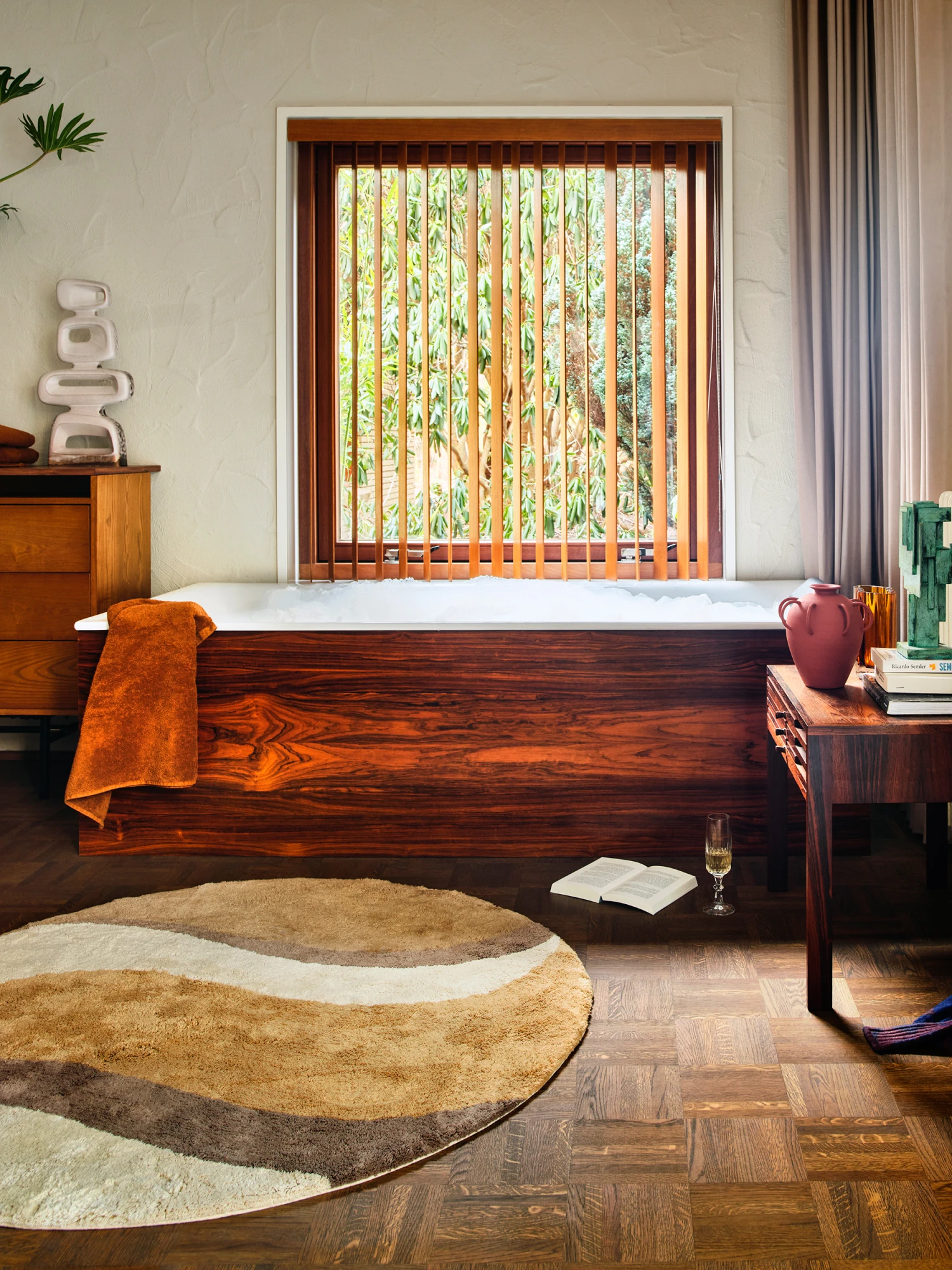 Natural Waves Badmat Ø120 Cm 4 Natural Waves Badmat Ø120 Cm - Afbeelding 4