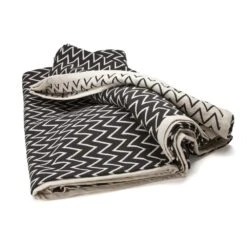 Zigzag Bedsprei Zwart