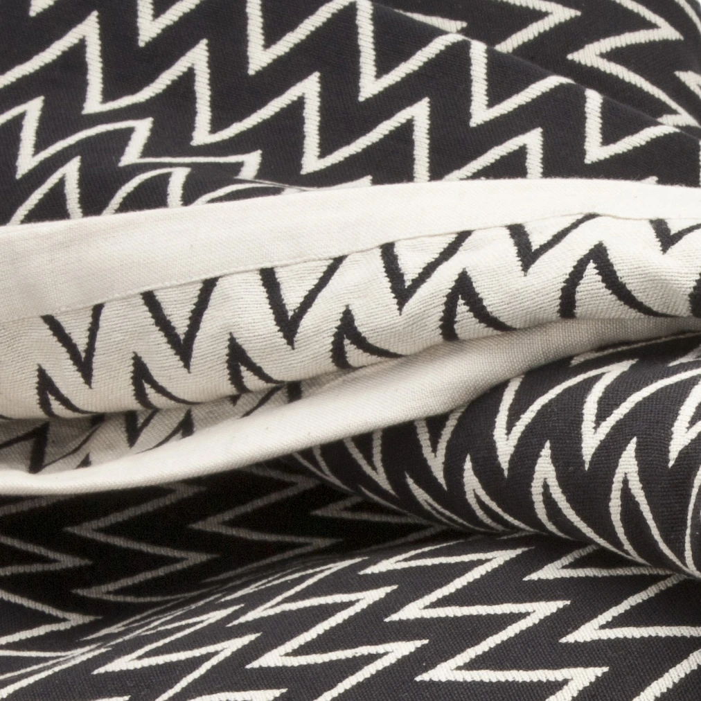 Zigzag Bedsprei Zwart 2 Zigzag Bedsprei Zwart - Afbeelding 2